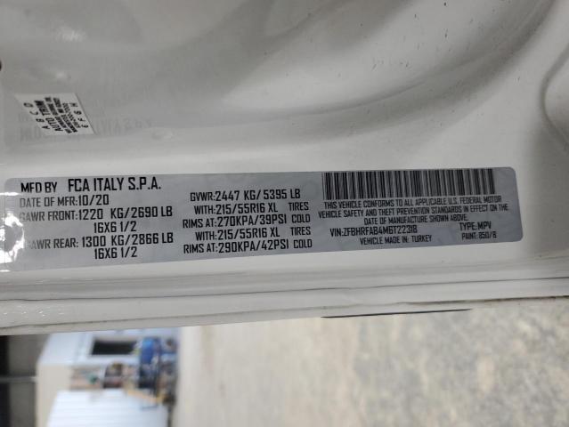 ZFBHRFAB4M6T22318 - 2021 RAM PROMASTER WHITE photo 13