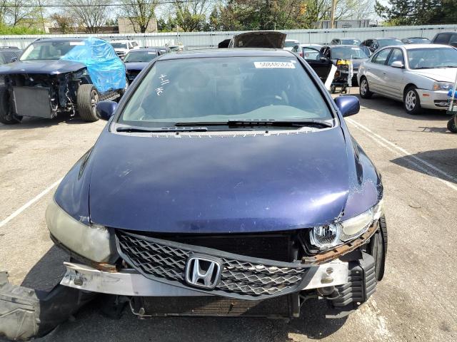 2HGFG12879H529972 - 2009 HONDA CIVIC EX BLUE photo 5