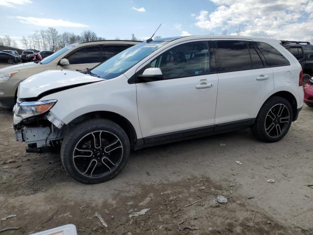 2FMDK4JC6EBB34119 - 2014 FORD EDGE SEL WHITE photo 1