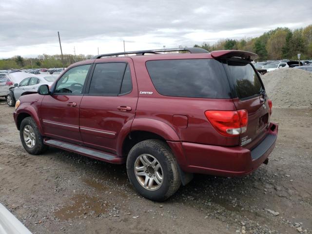 5TDBT48A27S280936 - 2007 TOYOTA SEQUOIA LIMITED RED photo 2