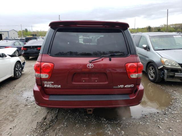 5TDBT48A27S280936 - 2007 TOYOTA SEQUOIA LIMITED RED photo 6