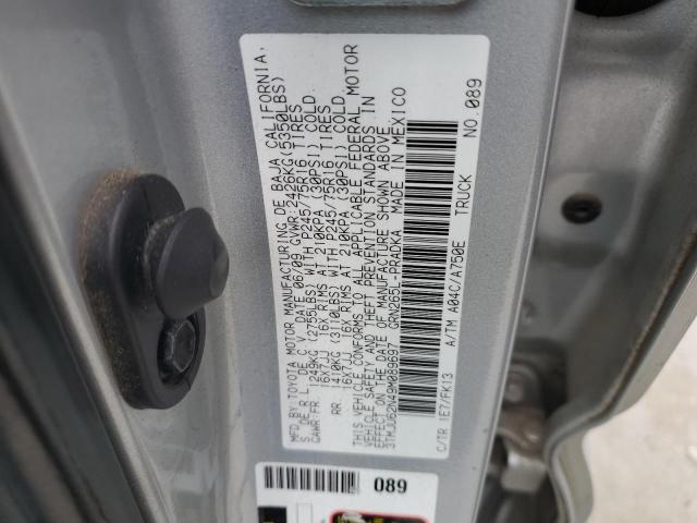 3TMJU62N49M089697 - 2009 TOYOTA TACOMA DOUBLE CAB PRERUNNER SILVER photo 12