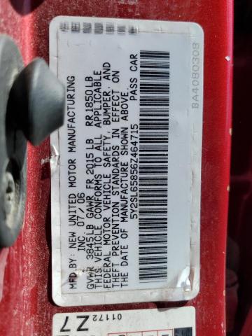 5Y2SL65856Z464715 - 2006 PONTIAC VIBE RED photo 12