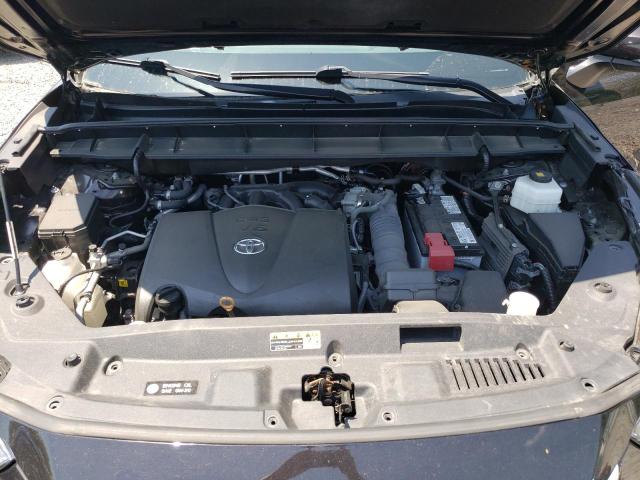 5TDGZRBH0MS100839 - 2021 TOYOTA HIGHLANDER XLE BLACK photo 12
