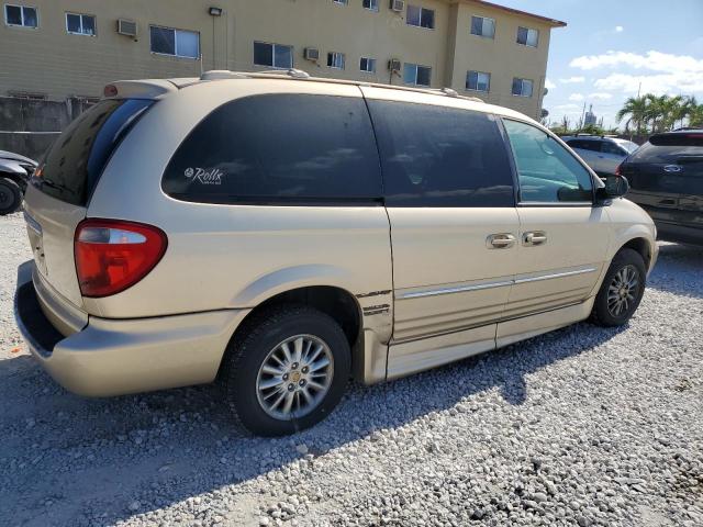 2C8GP64L41R190182 - 2001 CHRYSLER TOWN & COU LIMITED GOLD photo 3