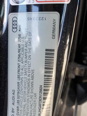 WAUHGAFC9DN125624 - 2013 AUDI A6 PRESTIGE შავი ფოტო 12