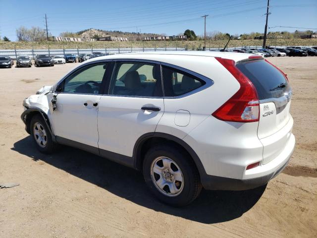 5J6RM4H35FL016407 - 2015 HONDA CR-V LX WHITE photo 2