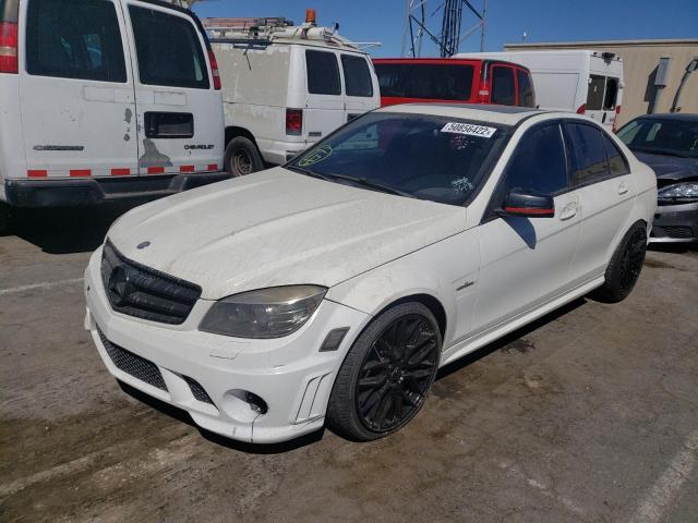 WDDGF77X59F269992 - 2009 MERCEDES-BENZ C 63 AMG WHITE photo 2