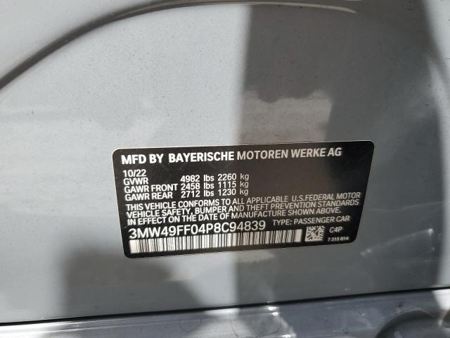 3MW49FF04P8C94839 - 2023 BMW M340XI GRAY photo 13