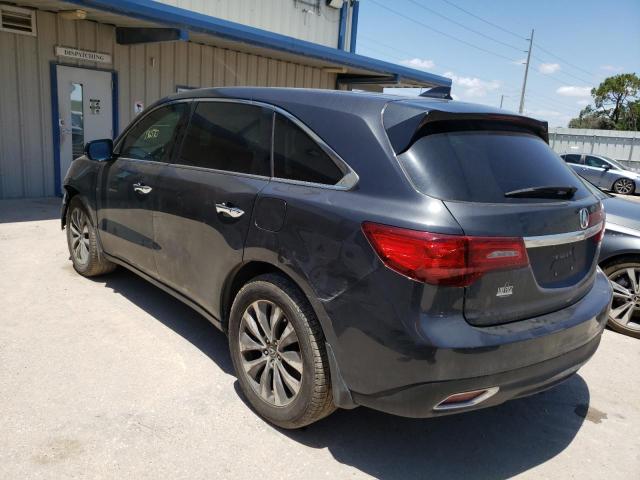 5FRYD4H40FB011952 - 2015 ACURA MDX TECHNOLOGY GRAY photo 2
