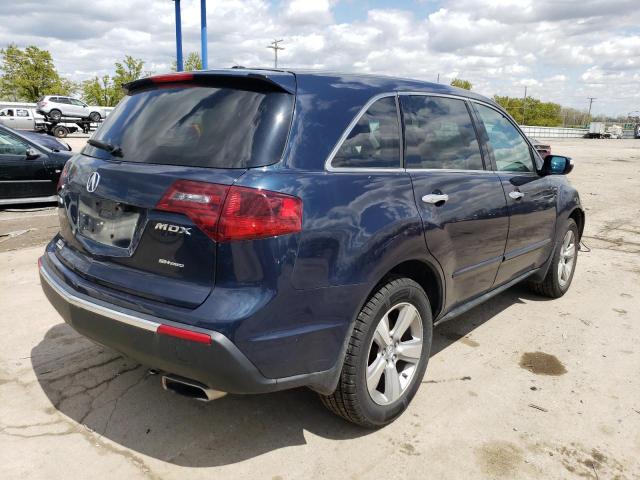 2HNYD2H47CH549604 - 2012 ACURA MDX TECHNOLOGY BLUE photo 3