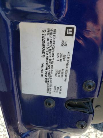 1G1ZW53166F246279 - 2006 CHEVROLET MALIBU SS BLUE photo 13