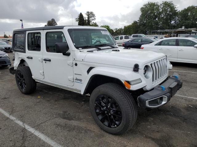 1C4JJXP66PW642461 - 2023 JEEP WRANGLER SAHARA 4XE WHITE photo 4