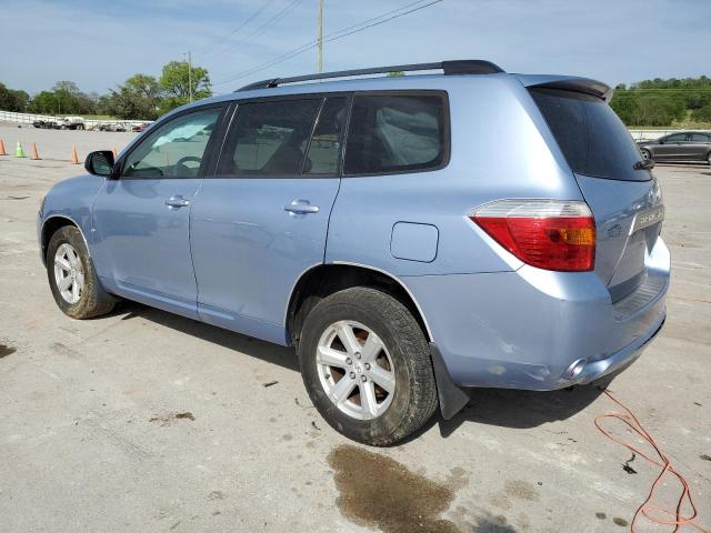 5TDBK3EH3AS031308 - 2010 TOYOTA HIGHLANDER BLUE photo 2