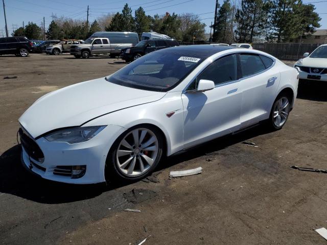 5YJSA1H27EFP64888 - 2014 TESLA MODEL S WHITE photo 1