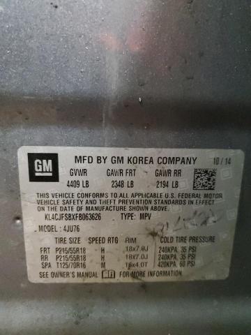 KL4CJFSBXFB063626 - 2015 BUICK ENCORE CONVENIENCE 灰色 照片 14