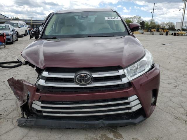 5TDKZRFH3HS228681 - 2017 TOYOTA HIGHLANDER SE BURGUNDY photo 5