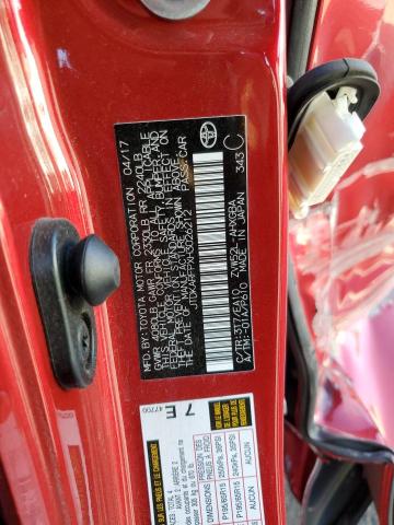 JTDKARFPXH3026212 - 2017 TOYOTA PRIUS PRIM RED photo 13