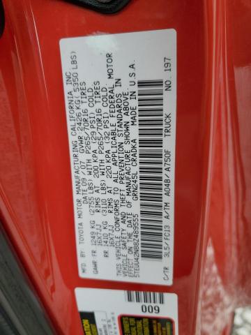 5TEUU42N88Z489555 - 2008 TOYOTA TACOMA ACCESS CAB წითელი ფოტო 12