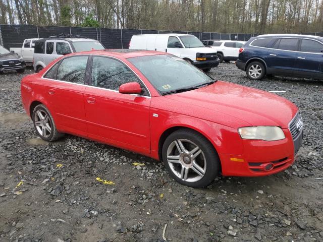 WAUDF78E37A171691 - 2007 AUDI A4 2.0T QUATTRO RED photo 4