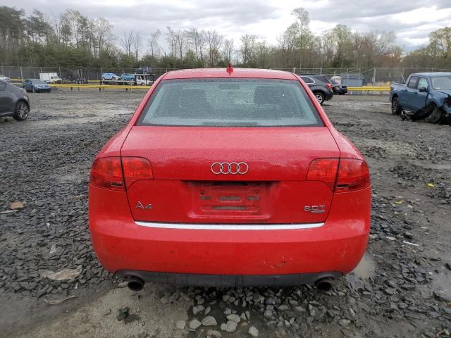 WAUDF78E37A171691 - 2007 AUDI A4 2.0T QUATTRO RED photo 6