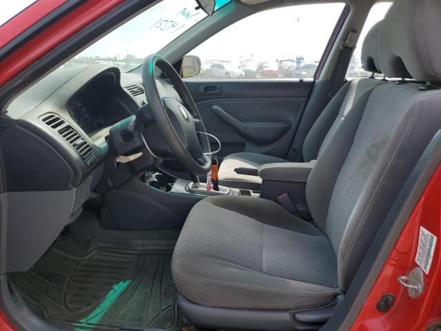 1HGES16355L015947 - 2005 HONDA CIVIC DX VP RED photo 7