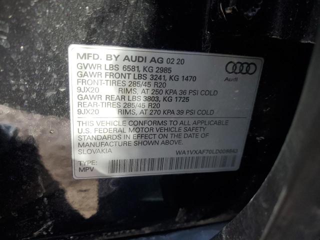 WA1VXAF70LD006643 - 2020 AUDI Q7 PRESTIGE BLACK photo 13