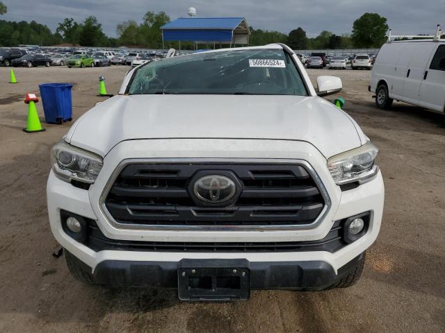 3TMCZ5ANXJM148973 - 2018 TOYOTA TACOMA DOUBLE CAB WHITE photo 5