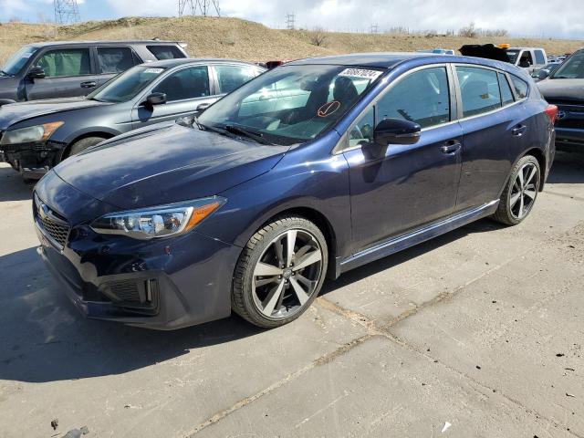 4S3GTAJ67K3706365 - 2019 SUBARU IMPREZA SPORT BLUE photo 1