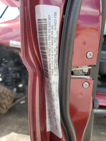 1C6RR7TT0KS614461 - 2019 RAM 1500 CLASS SLT ბურგუნდია ფოტო 12