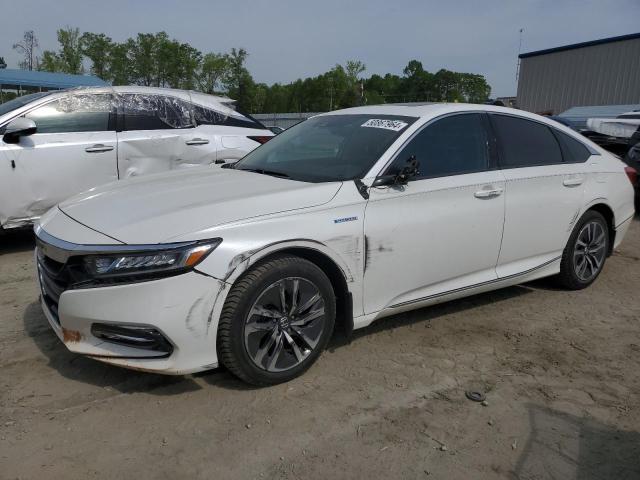 1HGCV3F58JA015572 - 2018 HONDA ACCORD HYBRID EXL WHITE photo 1