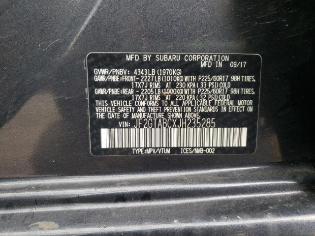 JF2GTABCXJH235285 - 2018 SUBARU CROSSTREK PREMIUM 蓝色 照片 13