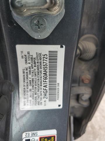 2HGFA1F60AH557725 - 2010 HONDA CIVIC LX-S رمادي صورة 12