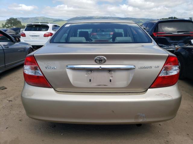 4T1BE32K92U003089 - 2002 TOYOTA CAMRY LE GOLD photo 6