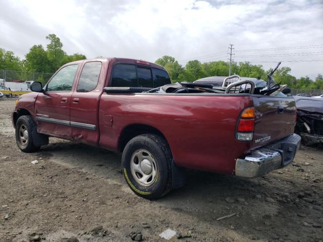 5TBRN34144S443227 - 2004 TOYOTA TUNDRA ACCESS CAB SR5 BURGUNDY photo 2