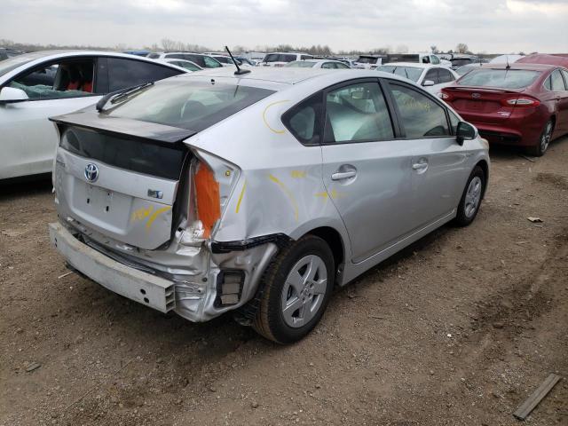 JTDKN3DU3B0319422 - 2011 TOYOTA PRIUS SILVER photo 3