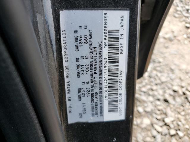 JM1BL1L42C1519943 - 2012 MAZDA SPEED 3 BLACK photo 13