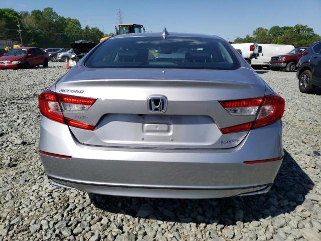 1HGCV3F1XMA017499 - 2021 HONDA ACCORD HYBRID SILVER photo 6