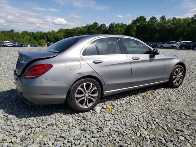 55SWF4KB9FU035563 - 2015 MERCEDES-BENZ C 300 4MATIC GRAY photo 3