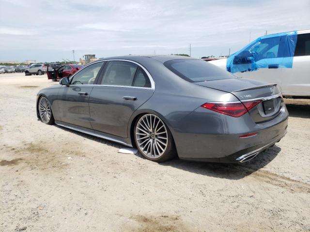 W1K6G7GB5NA071336 - 2022 MERCEDES-BENZ S 580 4MATIC GRAY photo 2