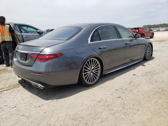 W1K6G7GB5NA071336 - 2022 MERCEDES-BENZ S 580 4MATIC GRAY photo 3