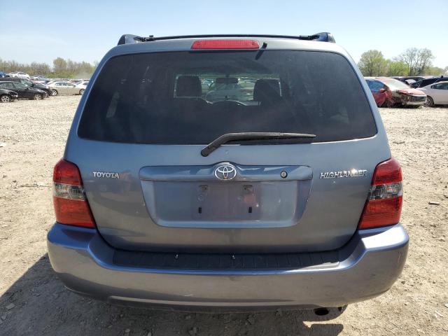 JTEDD21A360150035 - 2006 TOYOTA HIGHLANDER BLUE photo 6