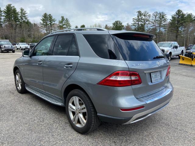 4JGDA5HB7CA012092 - 2012 MERCEDES-BENZ ML 350 4MATIC GRAY photo 2