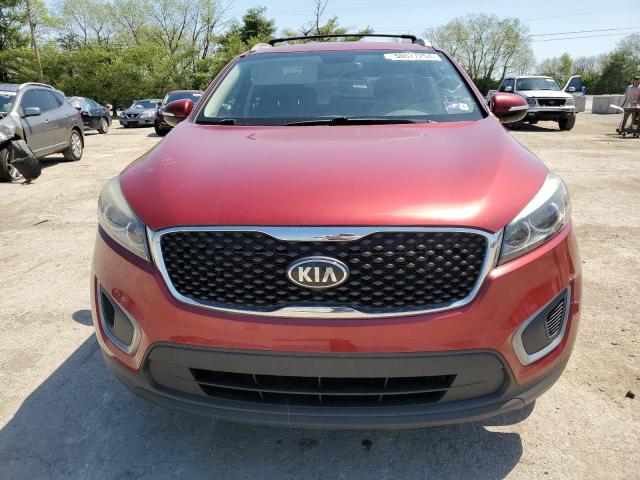 5XYPGDA38GG010614 - 2016 KIA SORENTO LX RED photo 5