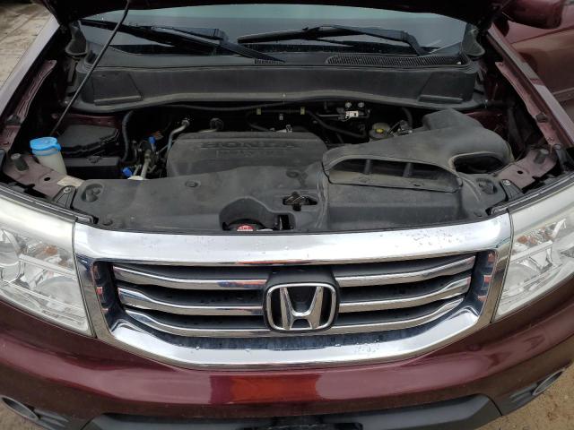 5FNYF4H50EB020802 - 2014 HONDA PILOT EXL BURGUNDY photo 12