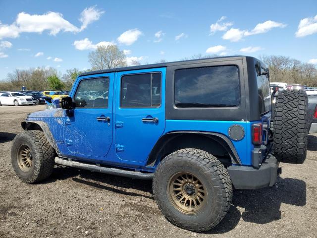 1C4BJWFG5FL756931 - 2015 JEEP WRANGLER RUBICON BLUE photo 2