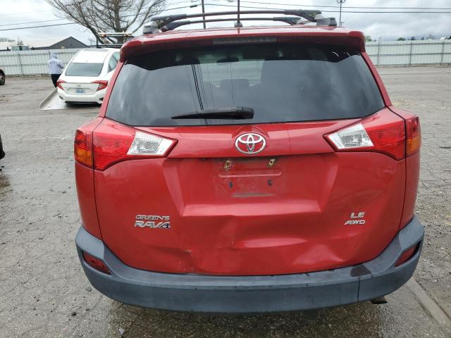 2T3BFREV5DW055772 - 2013 TOYOTA RAV4 LE RED photo 6