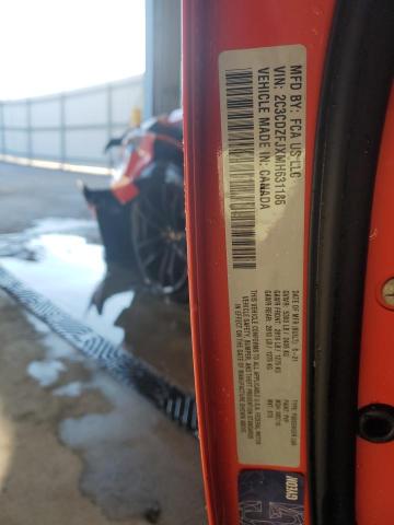 2C3CDZFJXMH631186 - 2021 DODGE CHALLENGER R/T SCAT PACK ORANGE photo 12