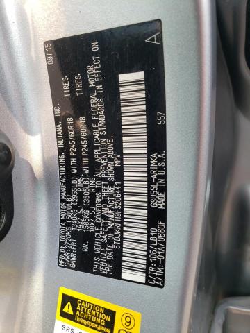 5TDJKRFH9FS206441 - 2015 TOYOTA HIGHLANDER XLE SILVER photo 13