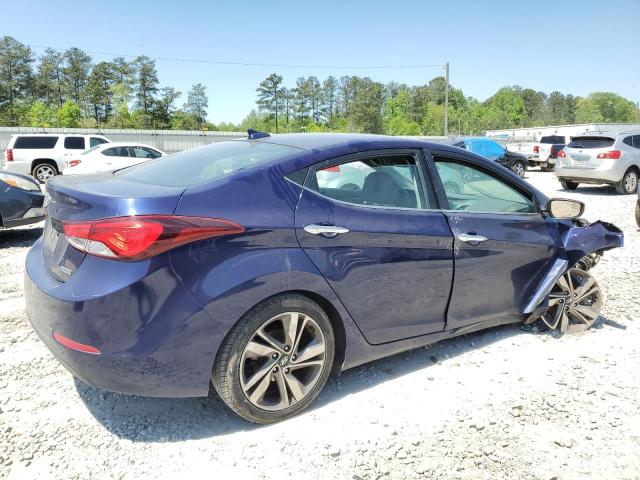 5NPDH4AE8EH485008 - 2014 HYUNDAI ELANTRA SE BLUE photo 3